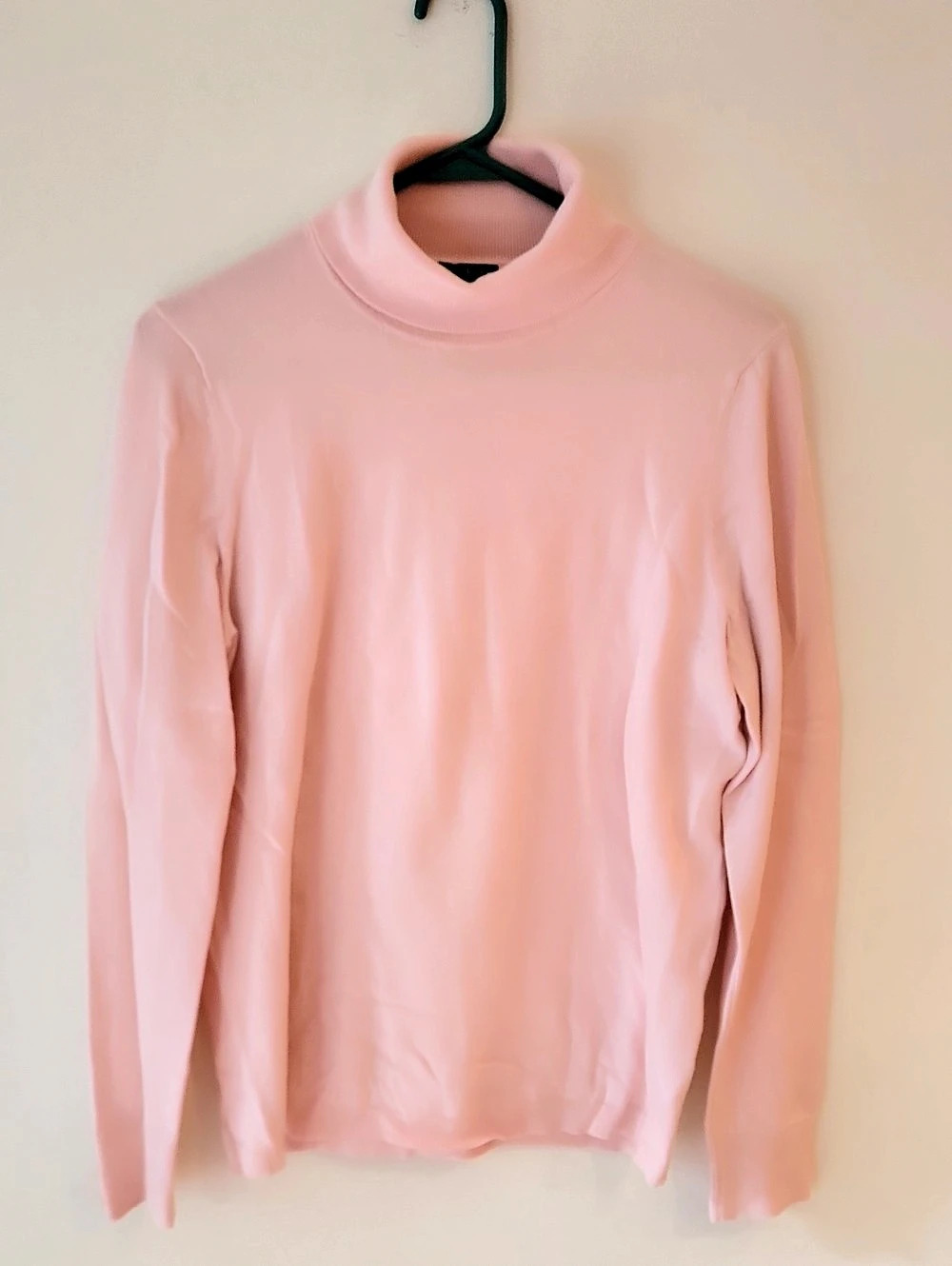 Talbots Pink Button-Cuff Ribbed Turtleneck Sweater - Size Mp